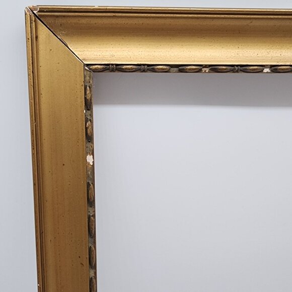 Art Deco Wood Picture Photo Frame Gesso AS IS 13.5"x18.75" VTG - Picture 5 of 15